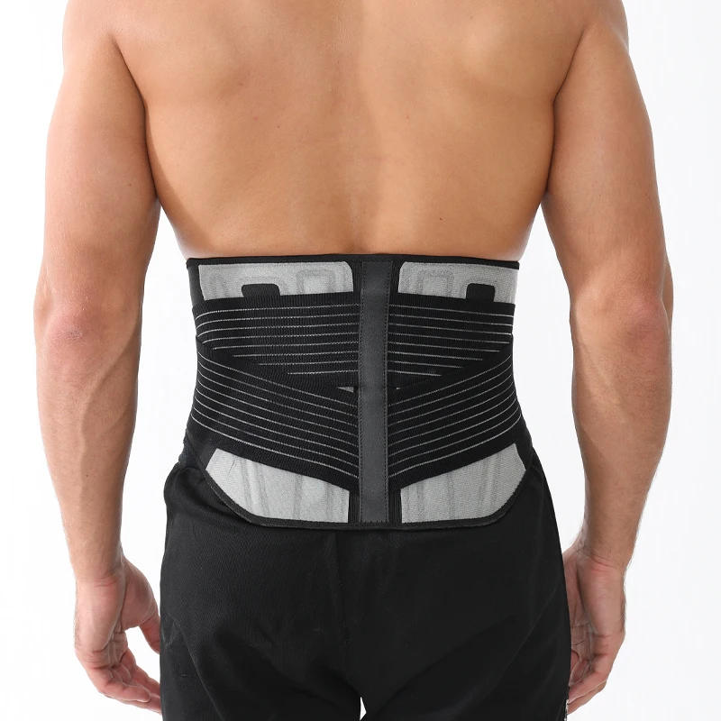 

Awesome Compression Lumbar Support Waist Pain Back Injury Supporting Brace For Fitness Weightlifting Gym Belt Sports, Black