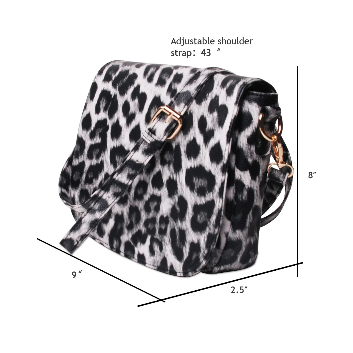

RTS New Handbags Large Capacity Purse Woman Fashion Crossbody Bags Faux Leather Leopard Flap Tote DOM112-1745