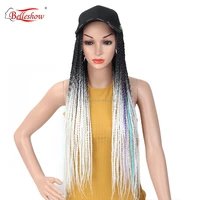 

Belleshow 24 inch ombre synthetic braiding hair crochet braid hair ombre senegalese twist hair black basketball cap wig