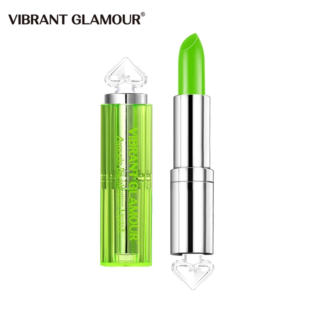 

VIBRANT GLAMOUR avocado temperature color change lip balm parkii butter lip care balm moisturizing beewax glossy lip balm