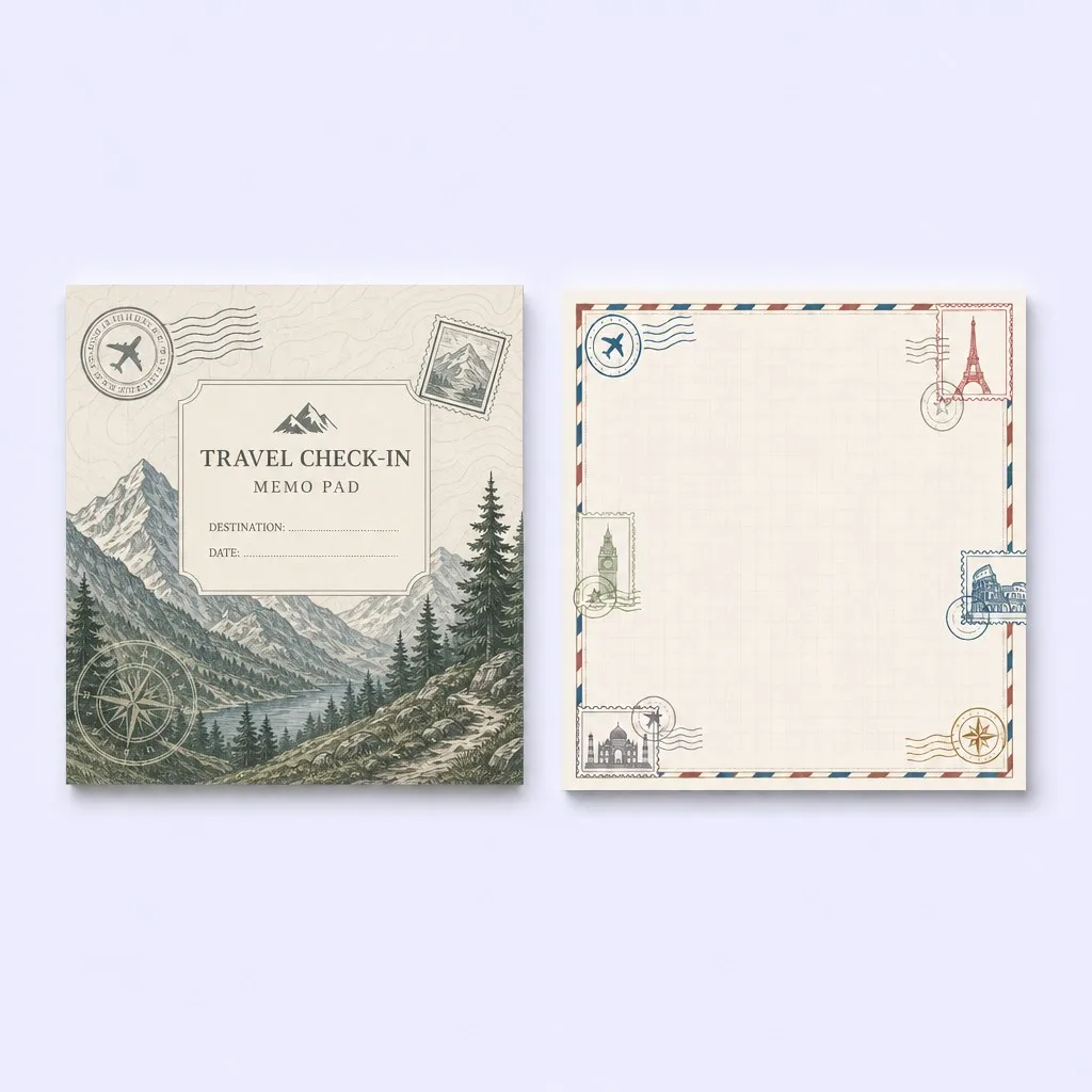 Alpine Memo Pad Pair Presentation