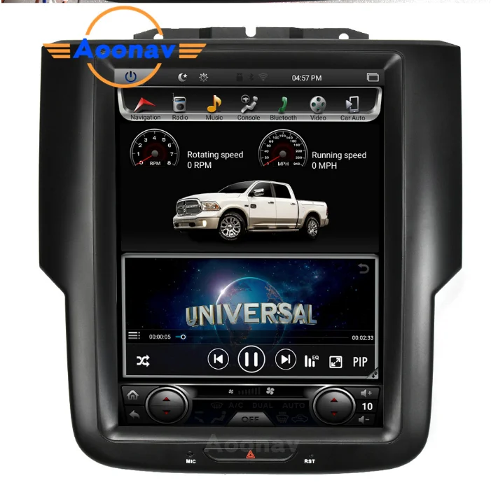 

AOONAV Vertical Big screen Android 9.1 Car GPS multimedia Player For Dodge RAM 1500 2014-2018 Car GPS Navi Navigation radio ste