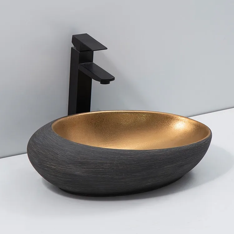 electroplated-hand-wash-basin-9042A-E-549-side-elevation-steep-rear-splashback-to-gentle-front-dip