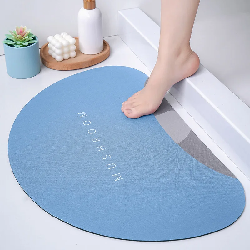 Popular Products Soft Easily Cleaned Irregular Bathroom Floor Mat Bathroom Door Mats Customized Diatomite Bath Mats