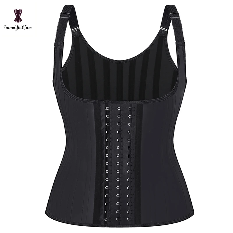 

Women Sportswear Body Shapewear Ann Cheri Vest Trainer 25 Steel Bones Latex Corset Body Shaper, Black