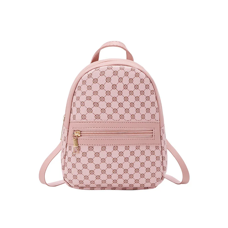 

Mini backpack2021 wholesale fashion travel backpack pink girls casual school backpack White pink brown