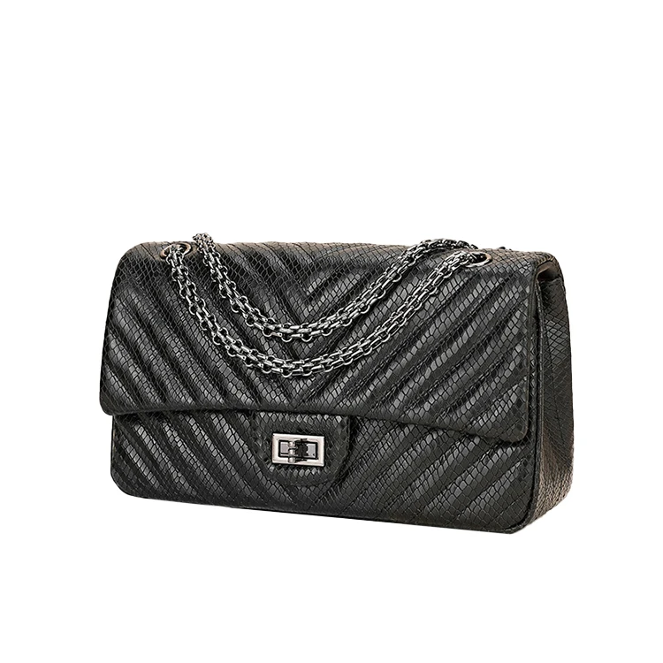 

EMGL035 Factory wholesale custom snake scale pattern women small square bags luxury genuine leather ladies handbags