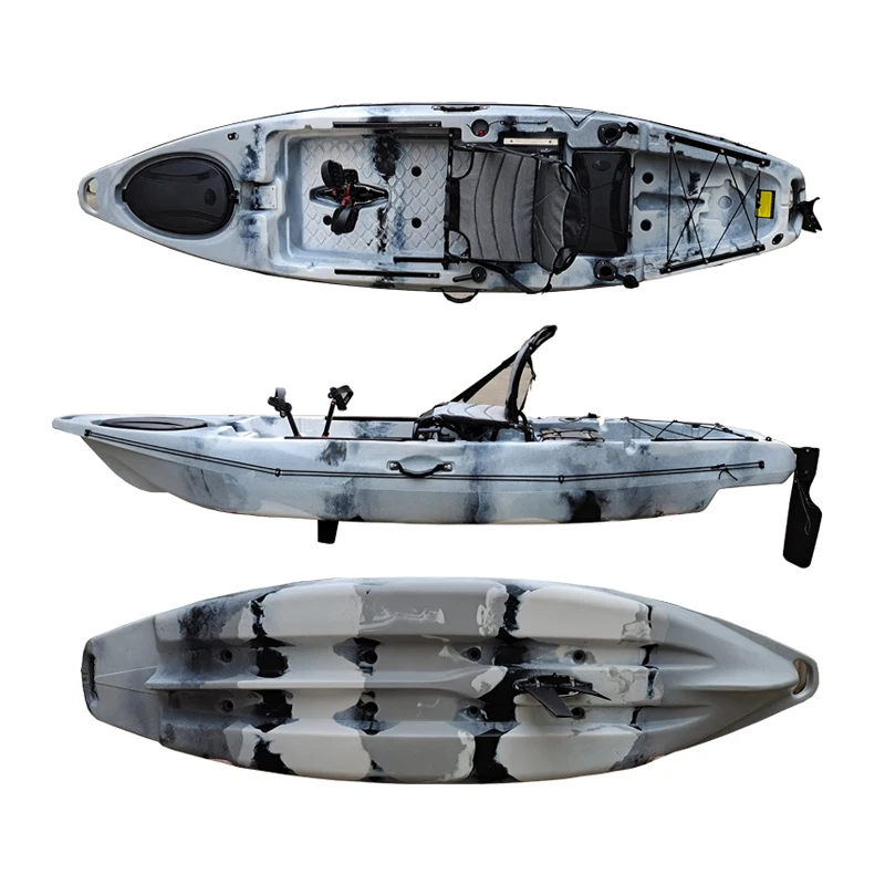 

New design offer Fin drive system tandem Fishing Kayak with rudder for sale, Customized