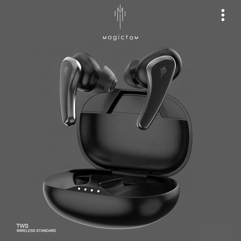

Magictom Mini TWS for Bluetooth Wireless Earbuds Earphones Deep Bass IPX4 Waterproof Support Customized with Charging Case