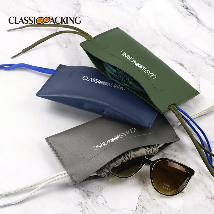 

Wholesale Multifunctional Fashion Double Layer Soft Bag Pu Leather Glasses Packing Waterproof Glasses Case