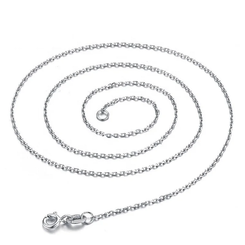 Wholesale 16-20 Inch Italian 18K Gold Cross Link Chain Necklace 925 Sterling Silver Chain