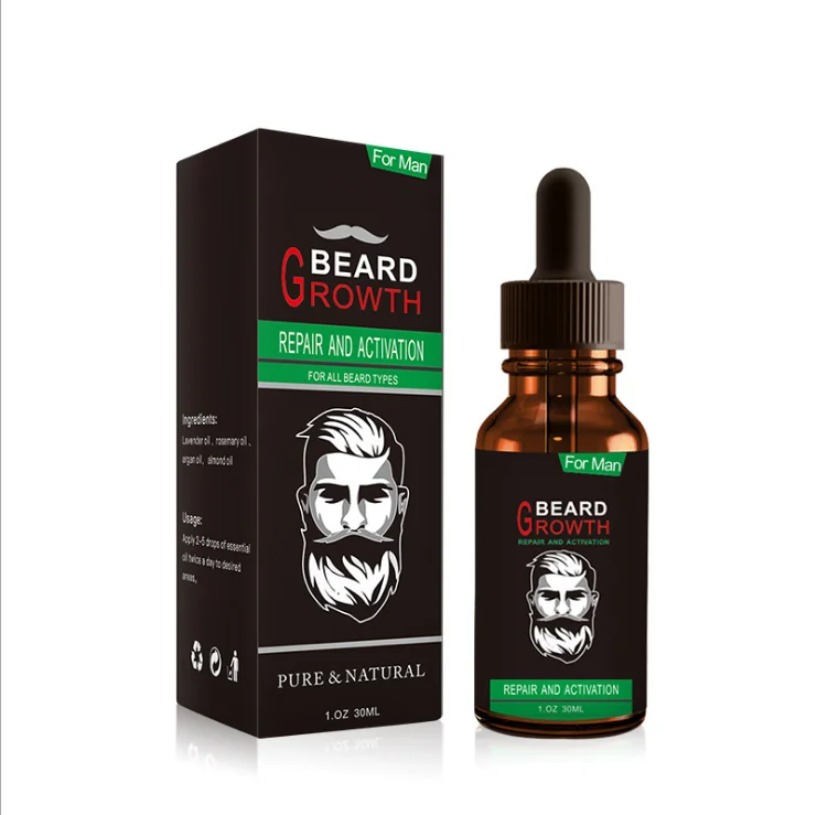 

Wholesale Custom Private Label Best Men Care Beard Growing Oil Natural Organic Vegan Beard Growth Oil