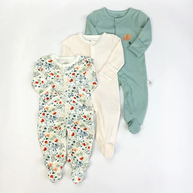 

Boutique infant toddlers pajamas clothing rabbit sleepsuit cotton baby animal romper