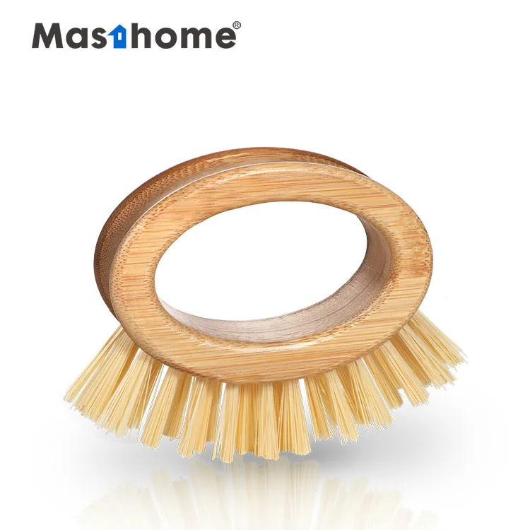 

Masthome Bamboo Washing Wood Dish brush Washer annular handle Vegetable Fruit Kitchen cleaning Brush