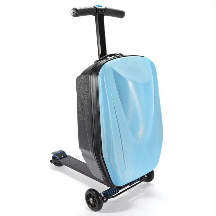 

21" Foldable Multifunctional Adult Luggage Suitcase Trolley scooter Carry on Board Bag for Airport, Travel, Business