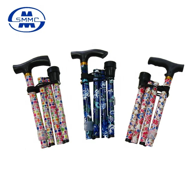 
Colorful Printed adjustable folding Aluminum Cane Walking Stick 
