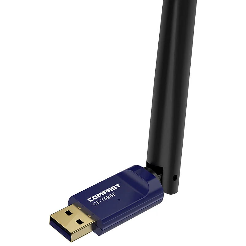 

Comfast Dual Band 2.4& 5Ghz 6dBi Antenna 650Mbps Wifi BT4.2 USB Wireless Adapter Dongle CF-759BF