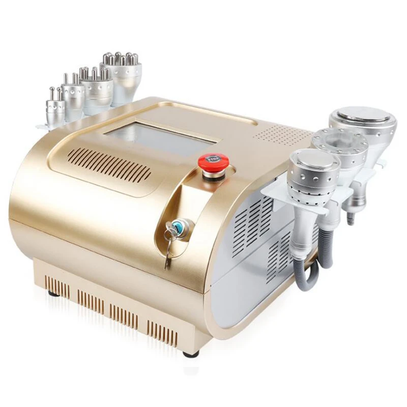 

7 In 1 RF Cavitation Fat Removal Massager 40K Ultrasound Body Laser Slimming Machine Vacuum Cellulite Reduction Device, Golden