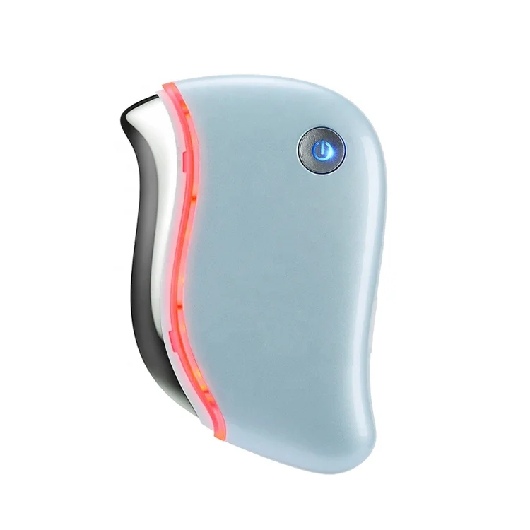 

Electric Heating Face Massager Tool Neck Guasha Micro Current Scraping Board Face Lifting Device