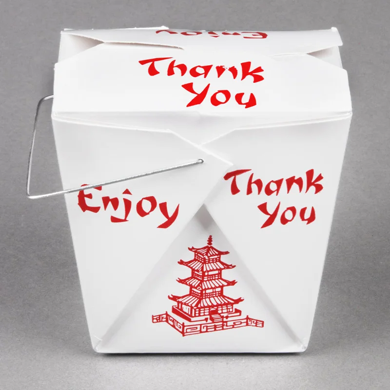 Foldpak 16WHWHITEM 1 Pint White Paperboard Chinese Food Containers