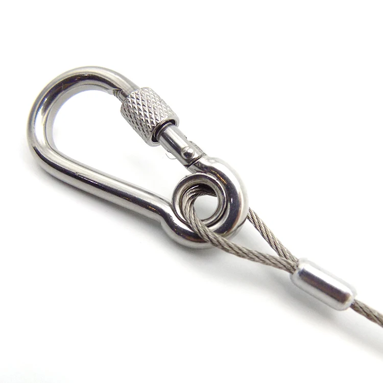 Cavo Cordino In Acciaio Inox 1.5mm X 10cm | Con Occhielli E Chiavi Oring - Per Sicurezza E Fissaggio - Foto 4