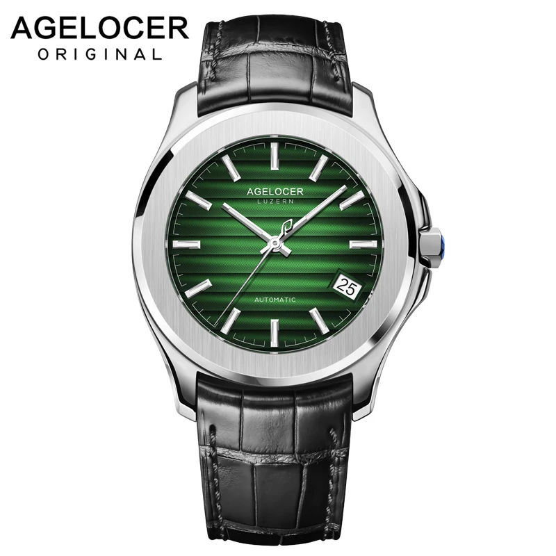 

AGELOCER Swiss Men Watch Top Brand Luxury Male Waterproof Power Reserve 80 Hours Automatic Wrist Watch 6304A1