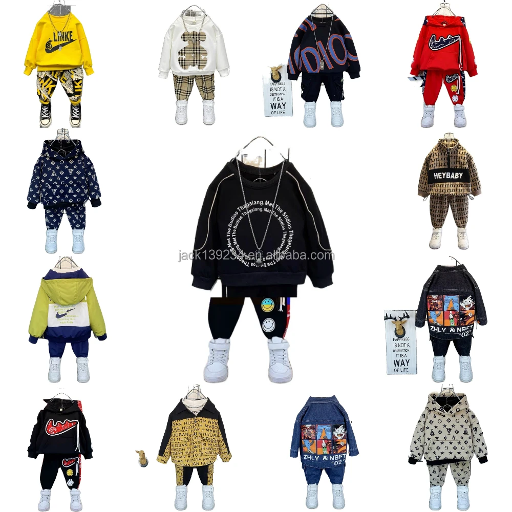 

High quality 2022 New Winter clothing cute clothes sets boys and girl kids sport sweat children suits