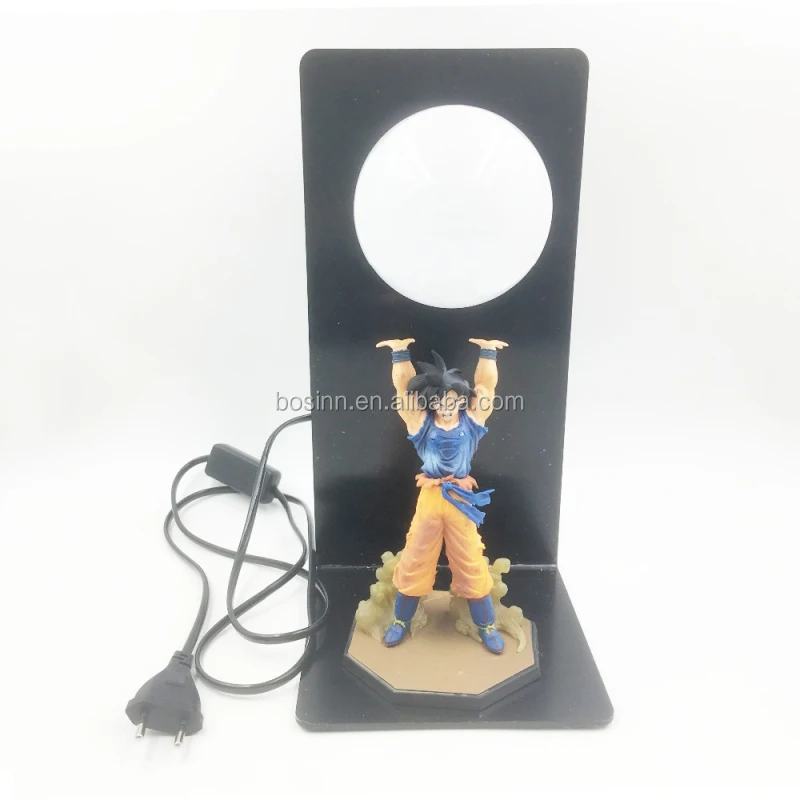 Anime Dragon Ball Z SON GOKU Genki Dama Spirit/Bomb Figure Set DIY LED Lamp 