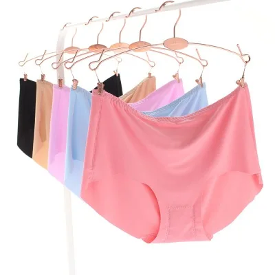 

Fvshion Bragas Calzones Women Traceless Majtki Seamless Damenslip Plus Size Ladies Underwear Ice Silk Thong Panties Culotte