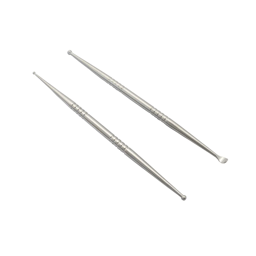 

Chinese Style high quality stainless steel earpick earwax cleaner removal tool ear scoop and Ear Acupuncture Point Probe, Silk