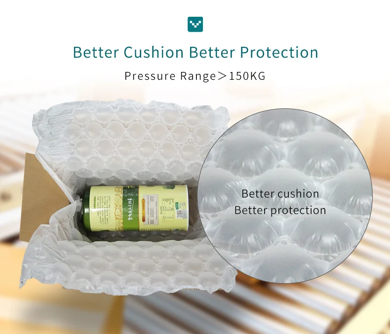 Mini Air Biodegradable Cushion Bubble Air Filled Wrap For Packaging