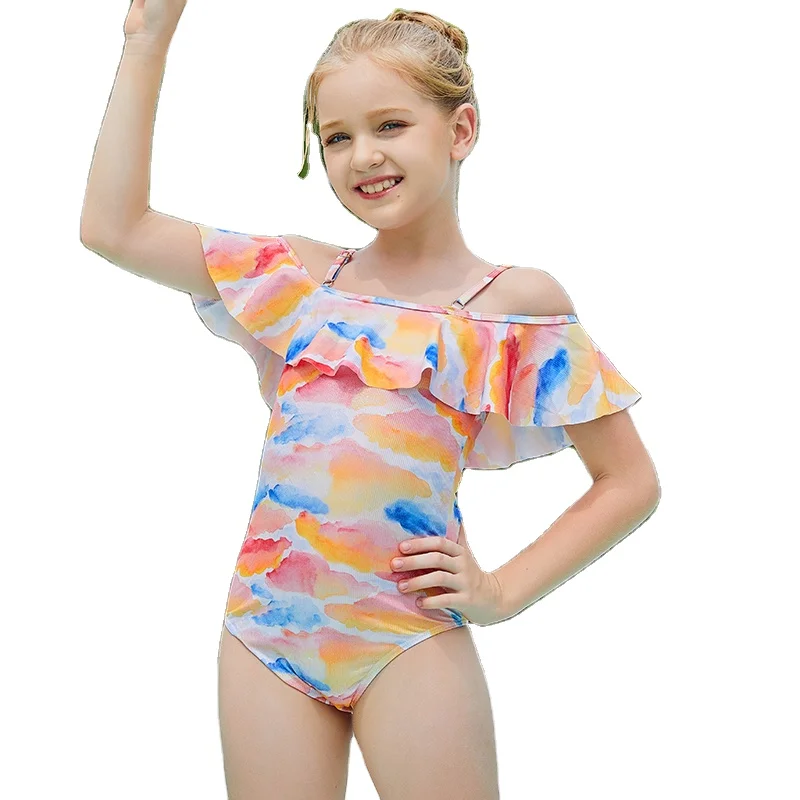 

Colorful Cute Teenager Bikini 13 Year Old Kids Girls Swimwear, Picture showed
