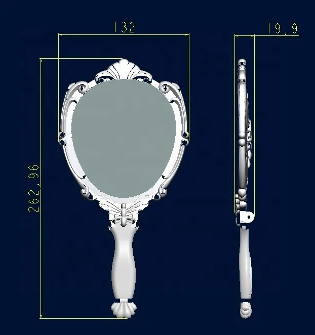 

Gift items handheld mirror foldable plastic framed portable vintage mirror hand