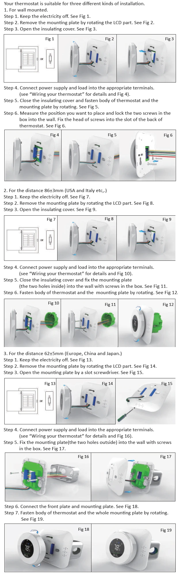Programmable Wireless Room Thermostat For Floor Heating