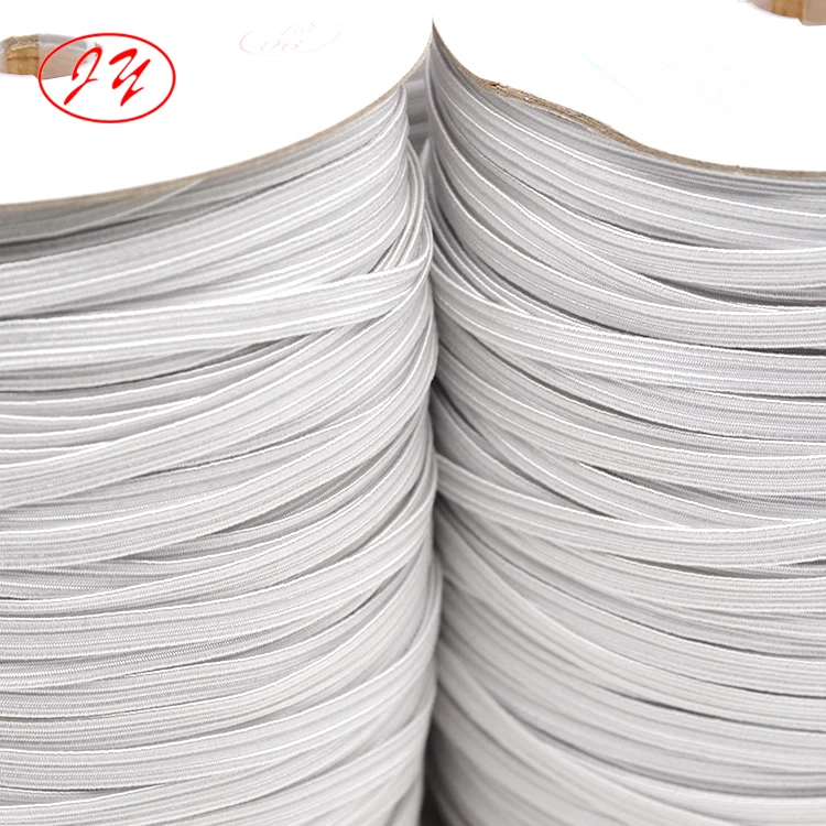 

Factory Price 6mm High Strength Polyester Elastic Webbing Tape Band, White