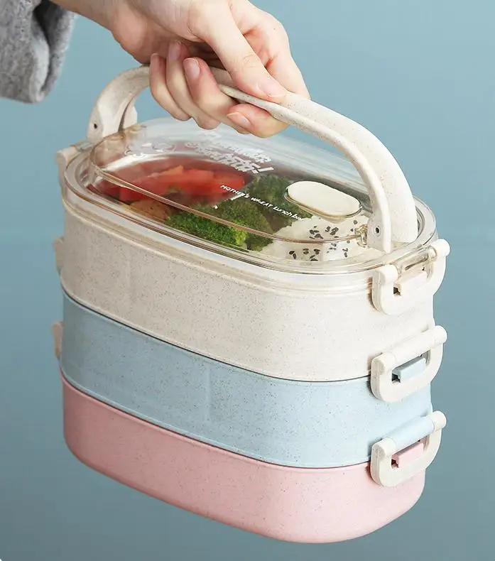 bento 2 layer lunch box with temperature display flask 500ml