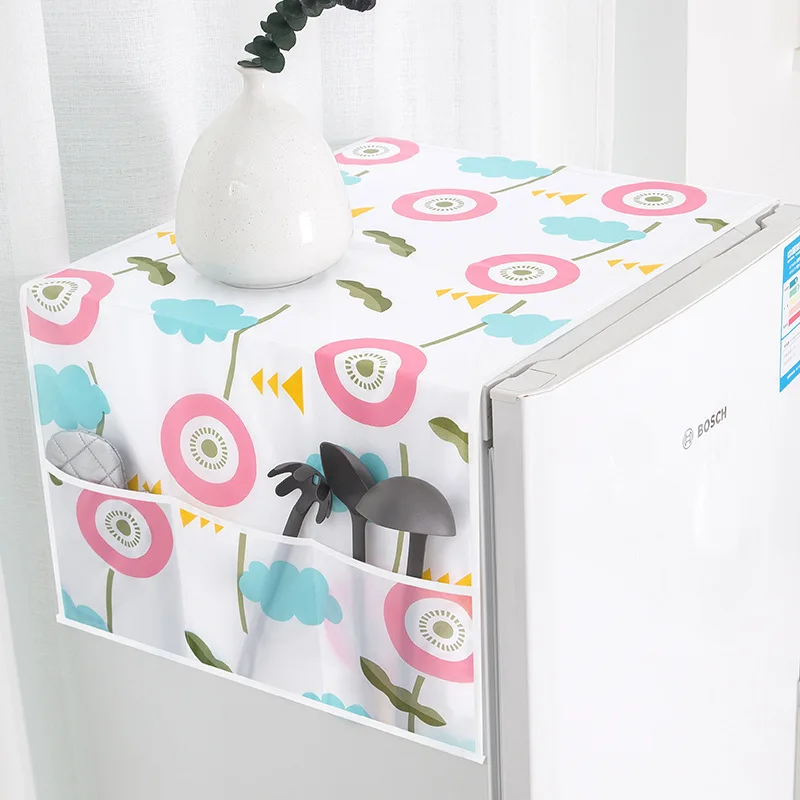 New Kitchen Waterproof and Dustproof Cover Microwave Oven Cover Cloth Refrigerator Hanging Bag Refrigerator Dust Cover