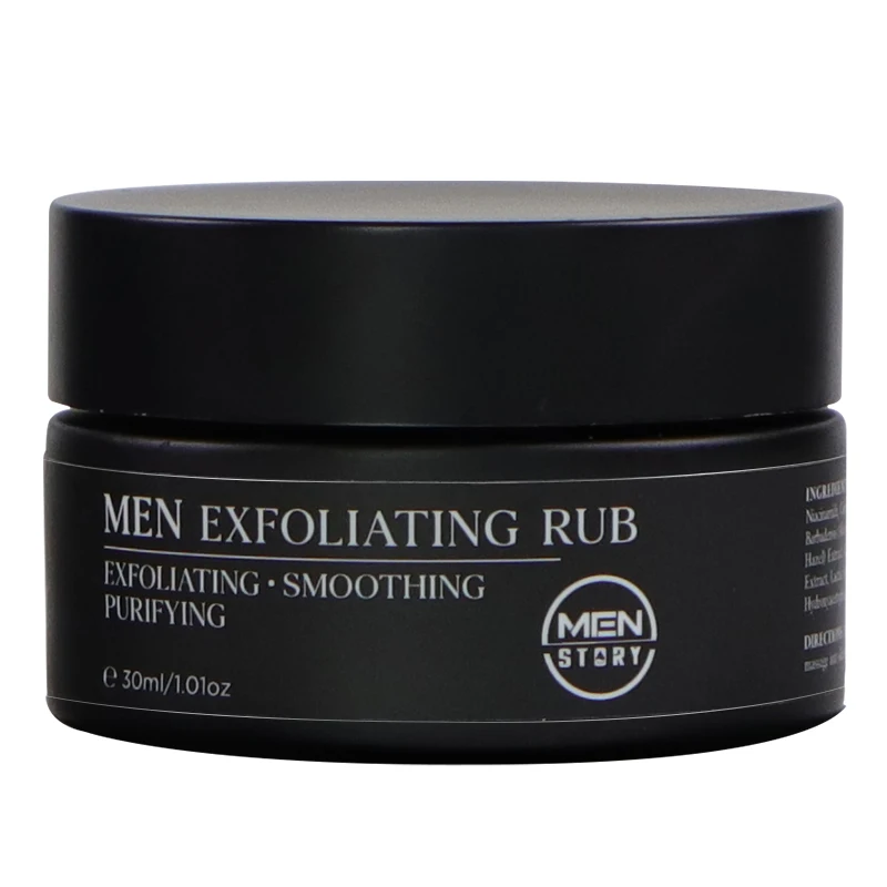 

In Stock Men Facial Cleansing Exfoliating Rub With Charcoal And Green Tea Remove Acne Scars And Dark Spots Men Facial Scrub