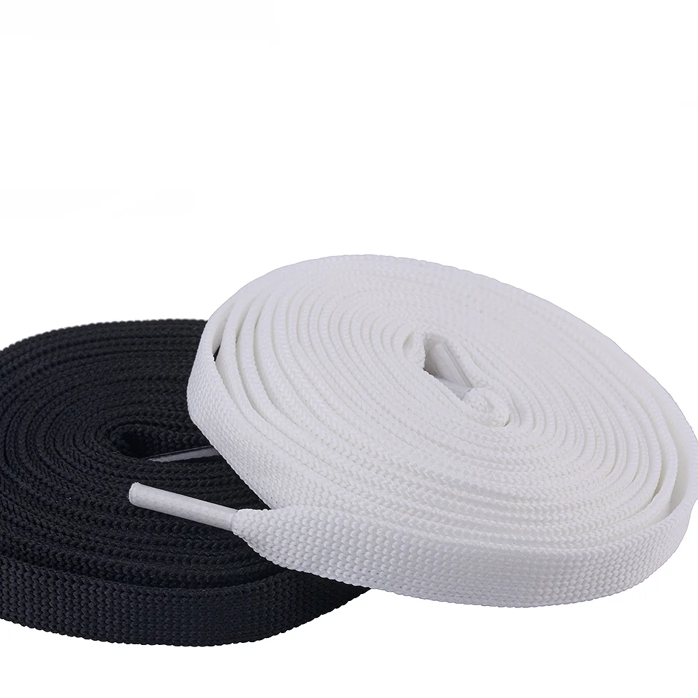 

10mm Flat Shoe laces Classic Black White Shoe Laces 100cm long Sneaker Shoe Laces, Colors