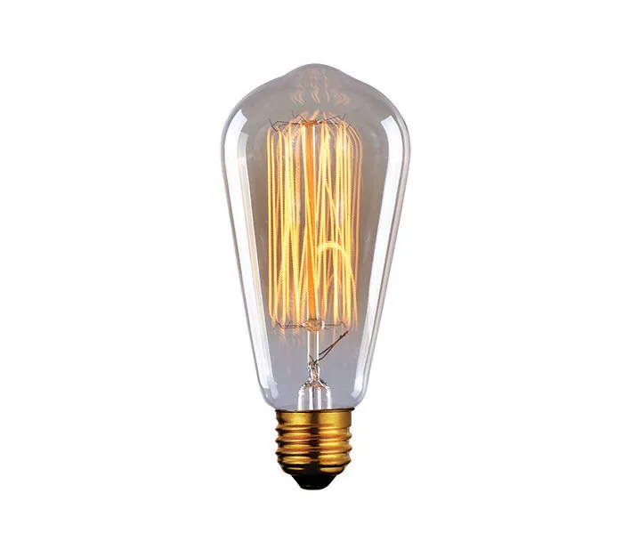 Incandescent warm light bulb Edison antique vintage bulb ST64 E27 E26 Base 40W 60W dimmable  Vintage lamp