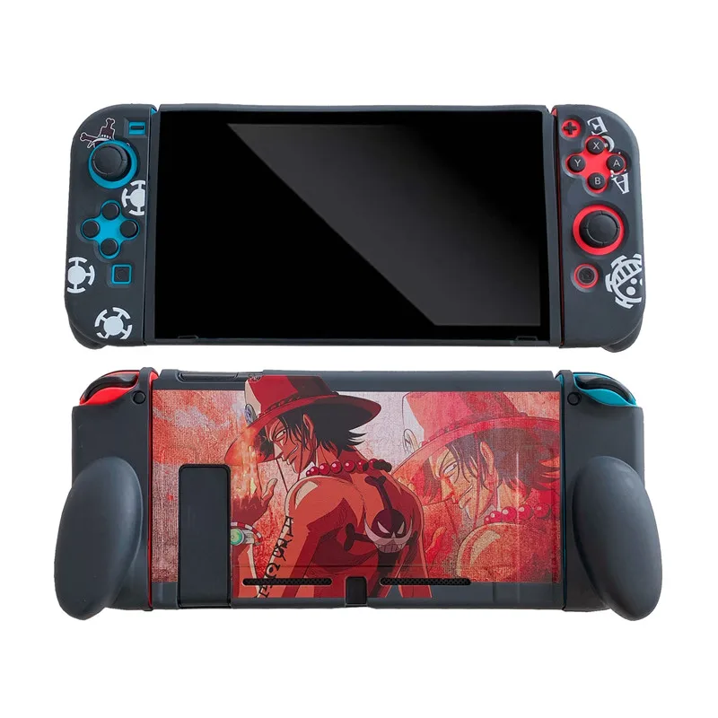 

Factory Supply Split Type Cute Japanese Cartoon Anime Lovely Portags Ace Protective Cover for Nintendo Switch Controller Case, 5 colors