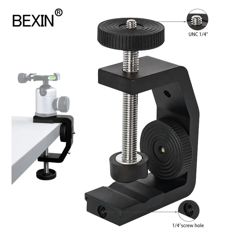 

BEXIN professional high quality aluminum alloy camera accessories multifunctional C clamp camera C clip for camera phone