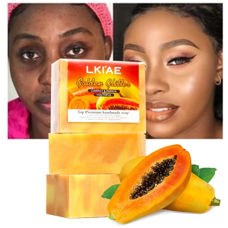 Private Label Thailand Nature Whitening Face Arbutin Papaya Vitamins Anti Aging Organic Bar Soap for Adults