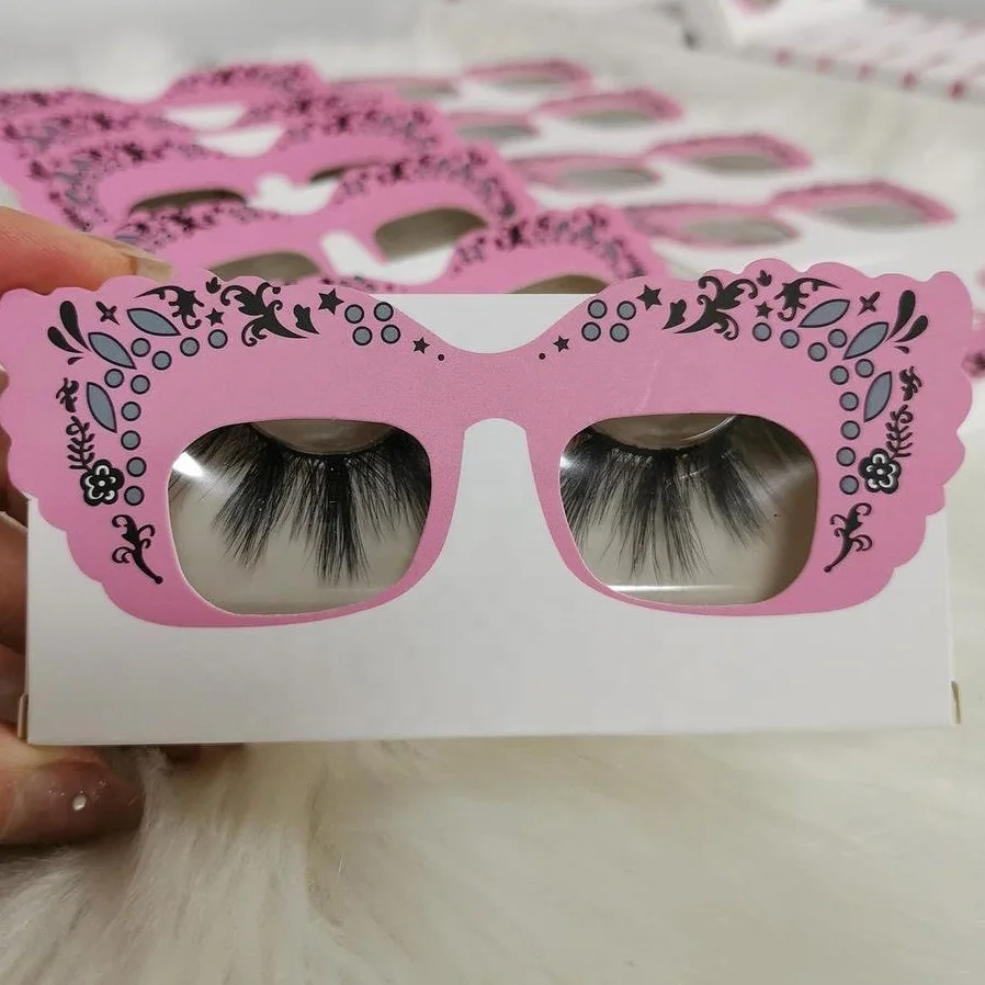 

Create your own logo cute lashbox packaging 25 mm fluffy mink eyelash wholesale Halloween party christmas paper box