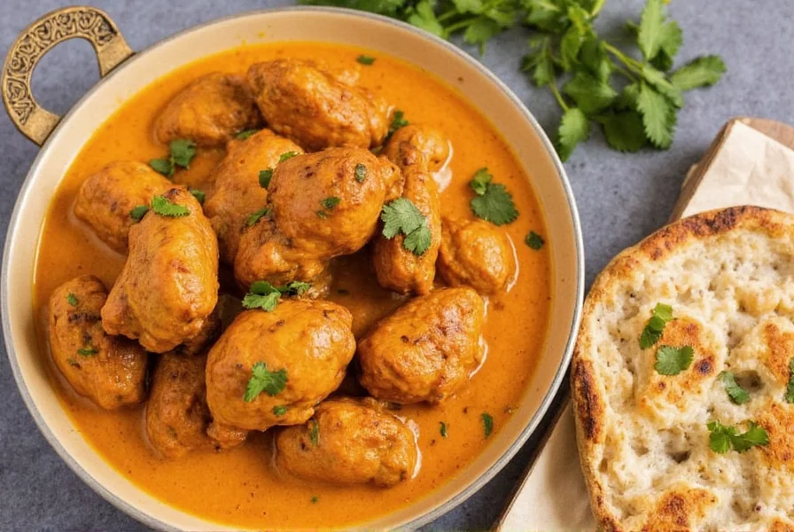 Traditional Indian spices used in chicken dishes including turmeric, cumin, and cardamom
