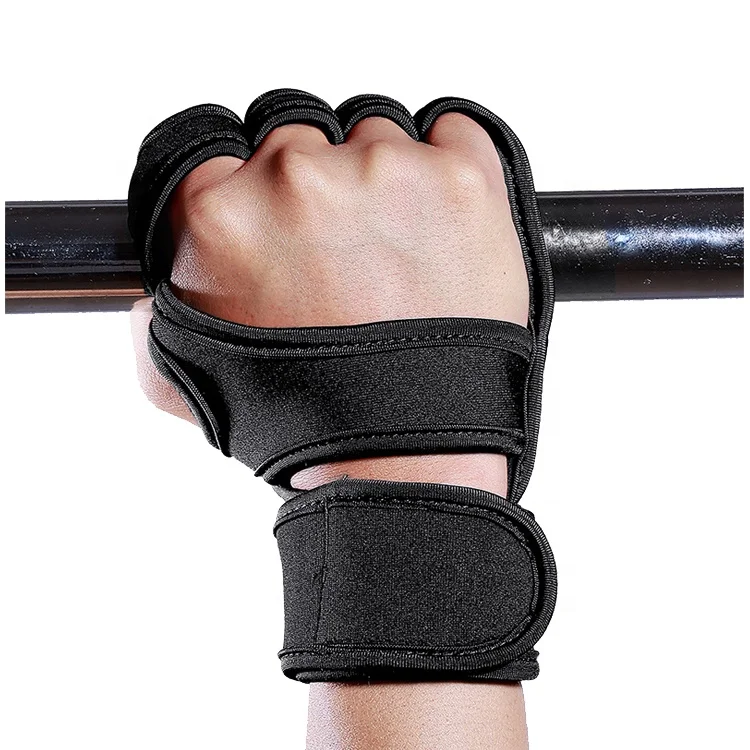 

Hot selling custom fitness neoprene weight lifting gloves, Black or custom