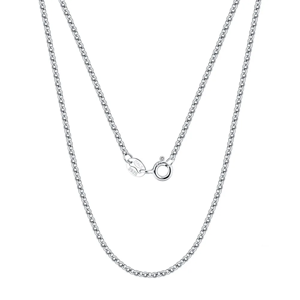 

925 Sterling Silver Necklace Jewelry O Shape DIY Link Chain Necklace