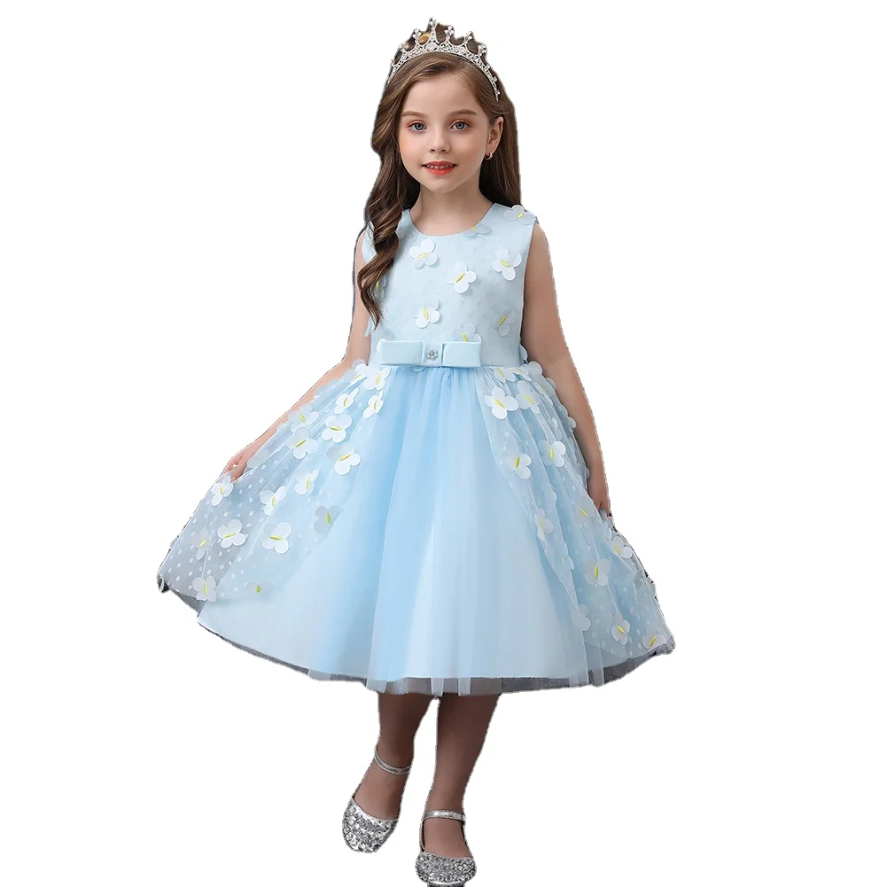 

Korean baby girl birthday dresses for 2 years old pink flower kids girl dress for wedding lovely tutu dresses for girls