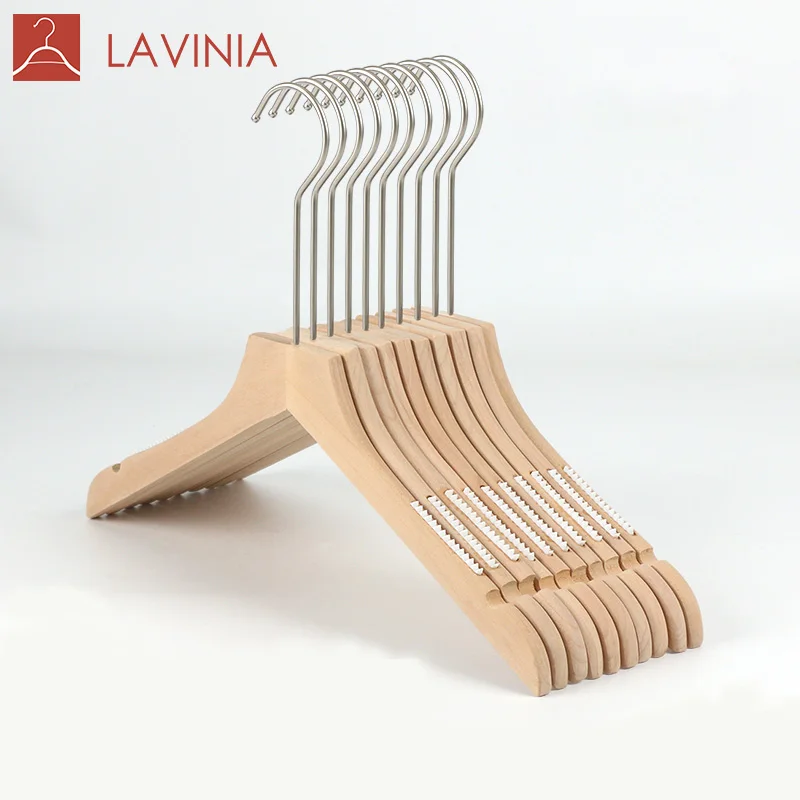 

Best selling jacket laundry racks coat hanger and custom mini wooden suit clothe hanger kayu, Natural