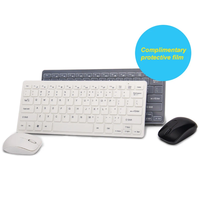 

QIYU Trendy 2.4ghz Wireless Mouse & Keyboard Combo Notebook Laptop Computer Wireless Mouse Keyboard Set, White/black